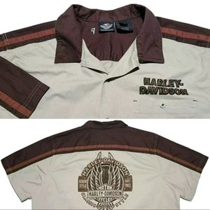 Harley Davidson Contrast Shoulder Stripe Shirt XXL